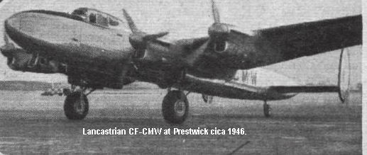 tmb 517 cf cmw lancastrian at Prestwick 1946