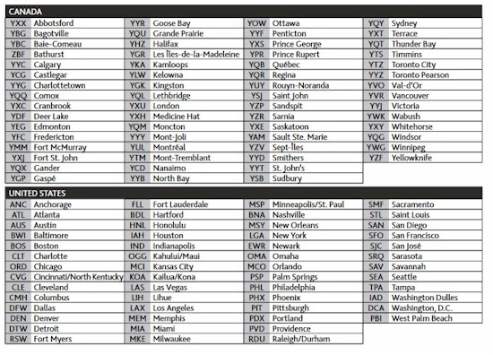 tmb 550 airport codes